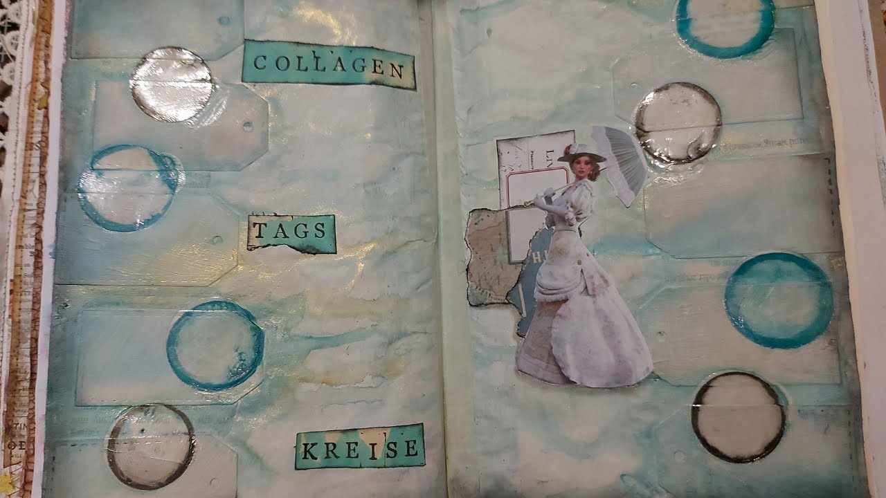 Junk Journal, Mixed Media, Collage,Kreise,Tags YouTube