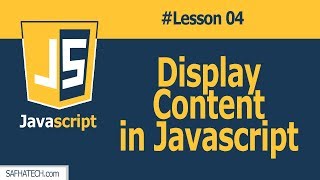 How to Display Content in Javascript? | Lesson 04 JAVASCRIPT Tutorial