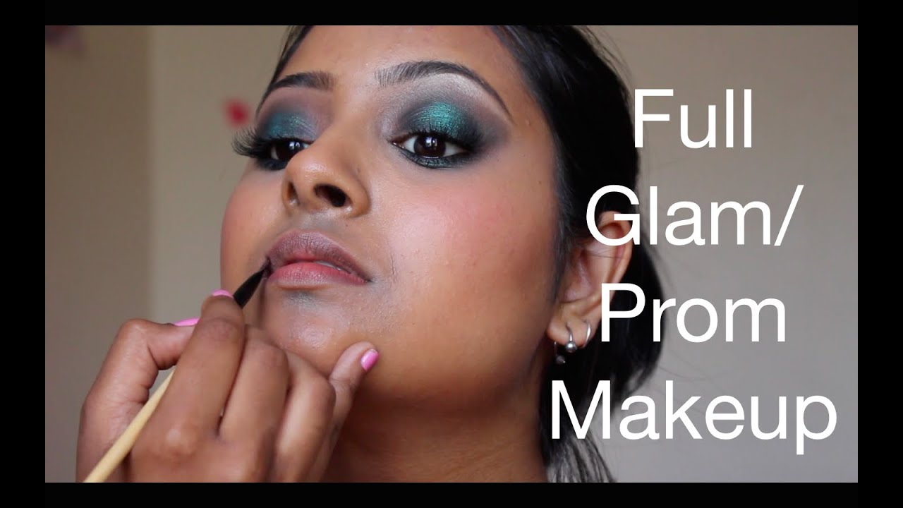 Green Black Smokey Eye Prom Makeover For Indian Tamil Tan NC45