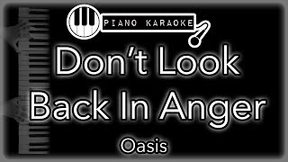 Don't Look Back In Anger - Oasis - Piano Karaoke Instrumental