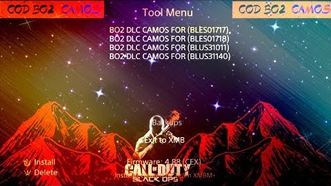 COD BO2 PS3 Custom Camos Installer Tool BLES/BLUS