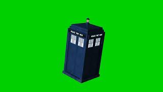 TARDIS F in midflight (Greenscreen)