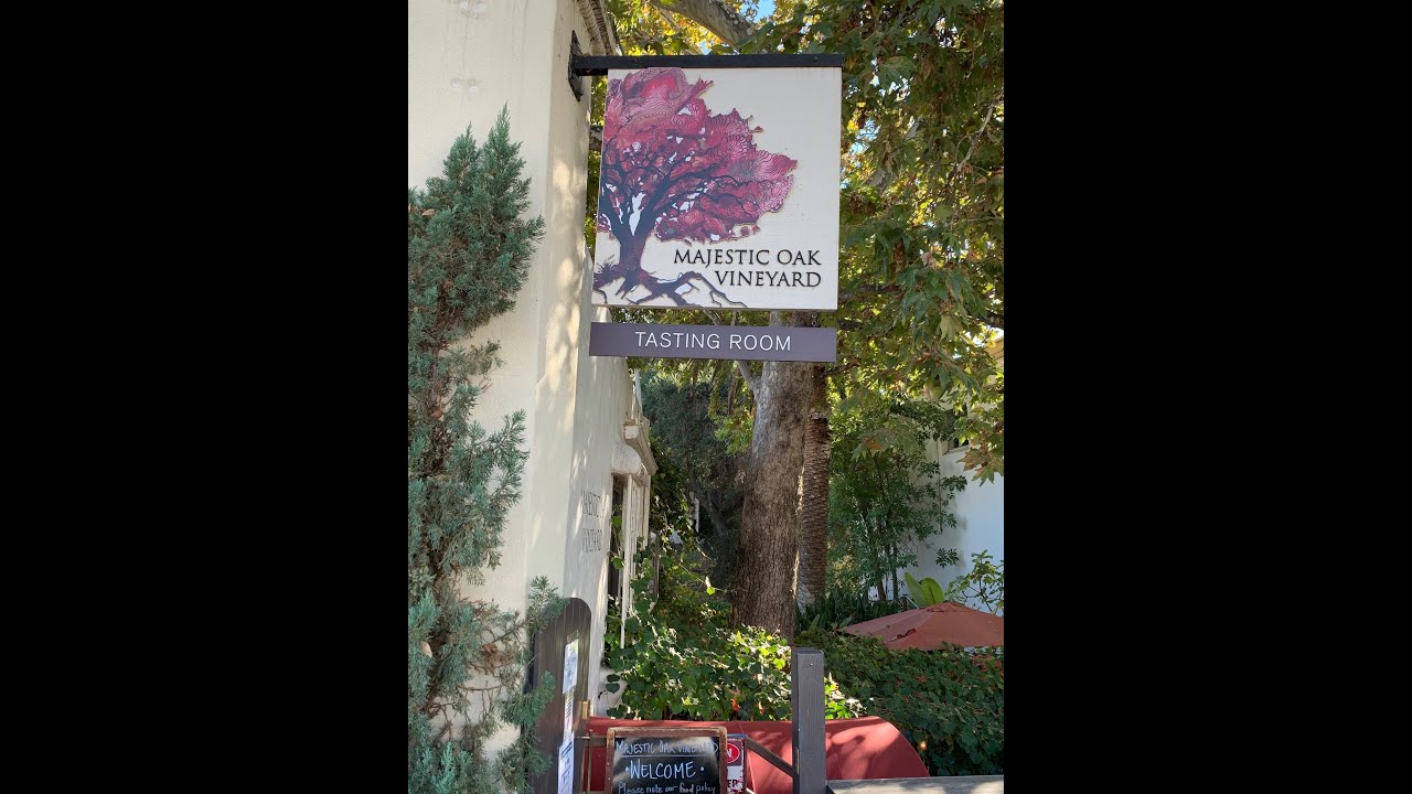 Majestic Oak Vineyard - Ojai, California - 60 Sec Tour - Sip Wine in a Hidden Courtyard - 