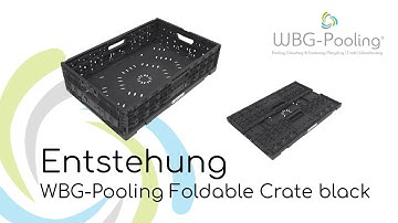 Entstehung WBG-Pooling-Foldable Crate Black | Faltbare Mehrweg-Transportverpackung | Klappbox
