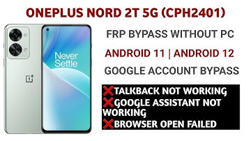 OnePlus Nord 2T 5G Frp Bypass || Oneplus Nord 2T Google Account Bypass Without PC