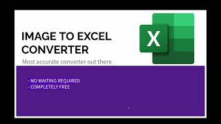 JPG to excel, Image to excel converter