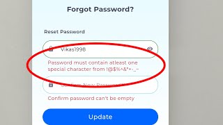 Password Must Contain One Special Character Password Must Contain A Special Character