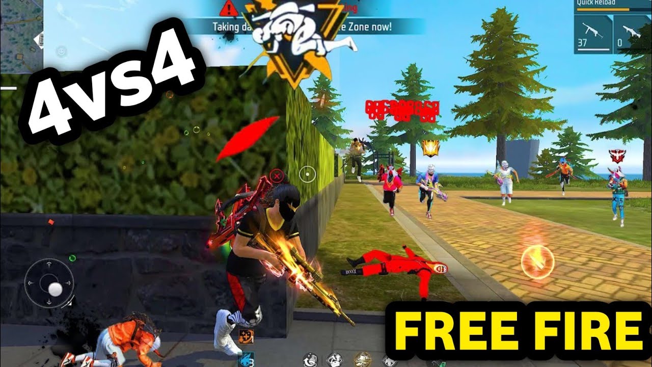 FreeFire 4vs4 Clash squad ranked match | Intense gameplay - YouTube
