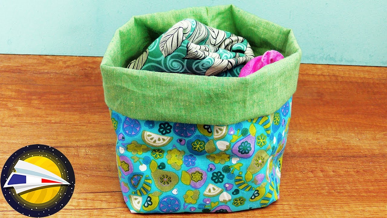 Coudre un sac de rangement avec des restes de tissu - Idée cadeau simple |  Couture pour débutants - YouTube