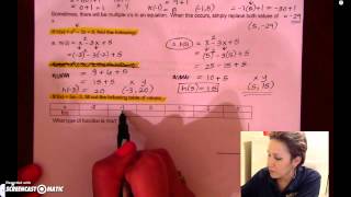 Function Notation 9.3.15 (Part 1)