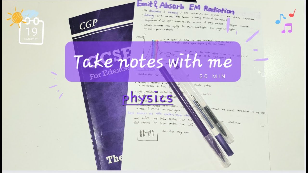 study session 30min | physics GCSE note taking - YouTube