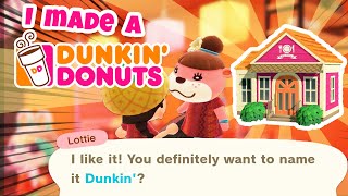 I made Dunkin' Donuts in Happy Home paradise  Animal Crossing New Horizons
