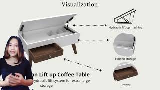 UAS SDP II The Ottoman Lift up Coffee Table