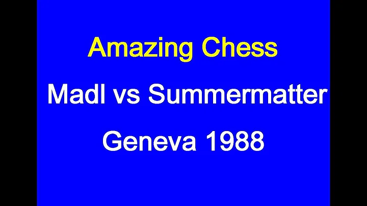 Ildiko Madl vs Daniel Summermatter: Geneva 1988