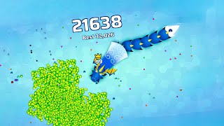 Little Dragon snake Vs Big Snake Food Ball Full Map King And Highest Score Snake 🐍 Snake.io Gameplay screenshot 4