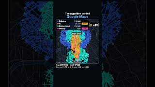 4 algorithms race across Paris 🗺️ which one would Google Maps use #algorithm #coding #maps