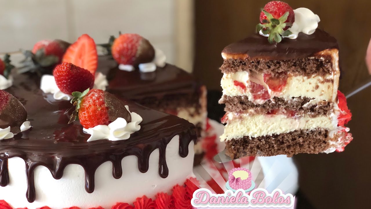 BOLO LEITE NINHO COM MORANGOS | DELICIOSO