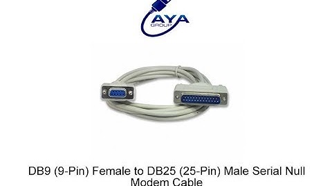 DB9 (9-Pin) Female to DB25 (25-Pin) Male Serial Null Modem Cable