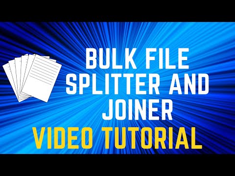 Bulk File Splitter and Joiner Desktop Software