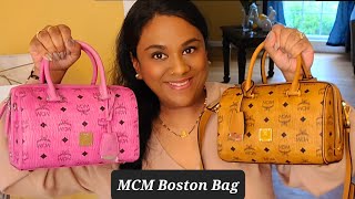 MCM Visetos Mini Boston Bag (SHG-36035) – LuxeDH