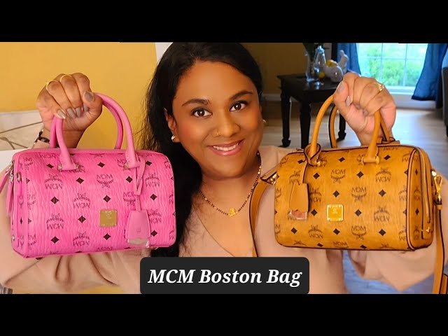 MCM Visetos Mini Boston Bag (SHG-BXC1Lr) – LuxeDH