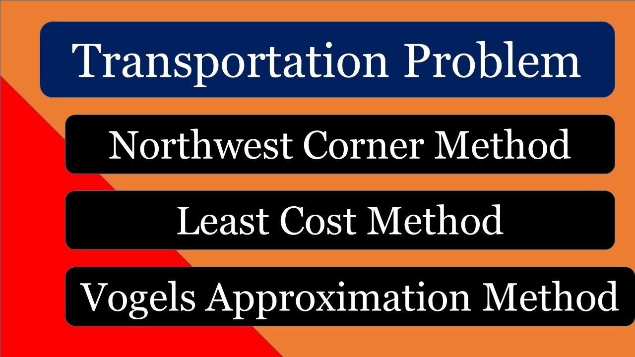 solved examples of transportation problem in operational research