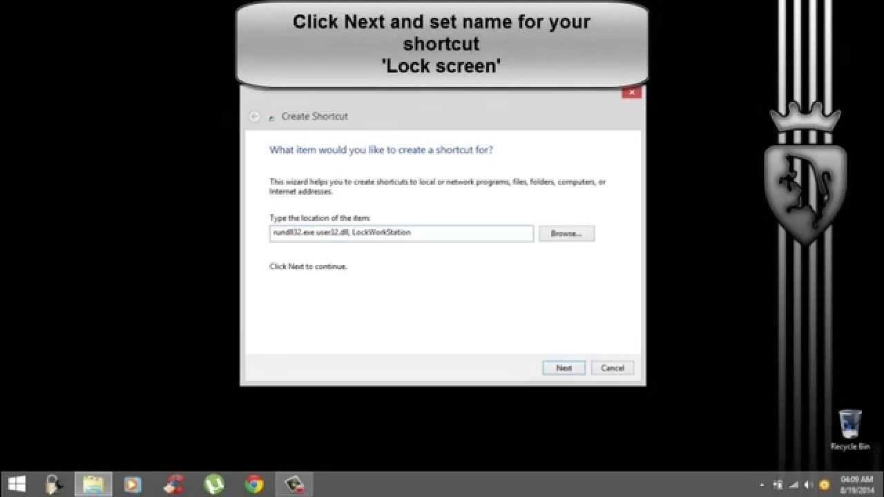 how-to-create-lock-screen-shortcut-win8-1-youtube