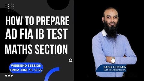 FPSC AD FIA IB Inspector Test Maths Preparation