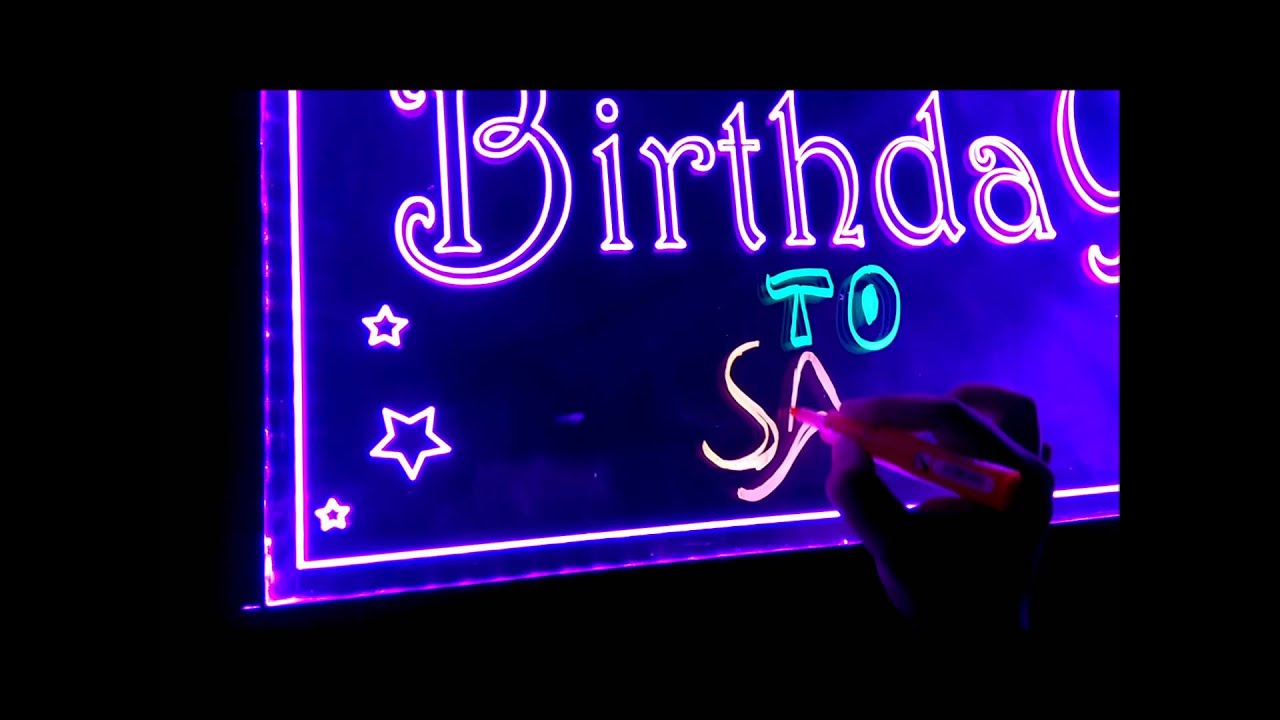 LED birthday board - YouTube