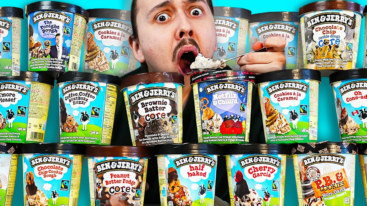 Je teste toutes les variétés de glace Ben & Jerry's