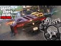 GTA5 Online + руль Logitech G25 = Огнище! | #1