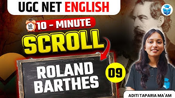 UGC NET English 2025 | UGC NET Paper 2 English | Roland Barthes by Aditi Taparia Mam | JRFAdda