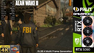 Alan Wake 2, Path Tracing, MFG X3,X4, DLSS 4 | RTX 5090 | R7 9800X 3D 5.6GHz