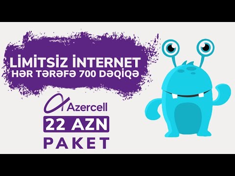 Azercell 22 manata limitsiz internet OZUNET