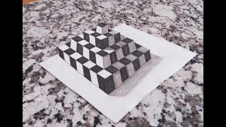 رسم برج شطرنج♟ثلاثي الأبعاد*3D*بطريقة 😮 (رائعة).