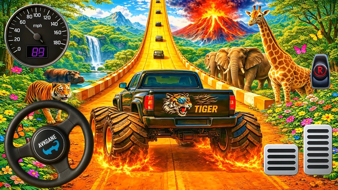 Impossible Mega Ramp Race Missions – Monster 4×4 Car Stunt Simulator – Android Gameplay 2026