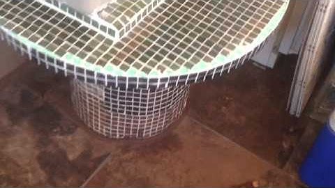 DIY Mosaic Table idea for wooden Wire Spool