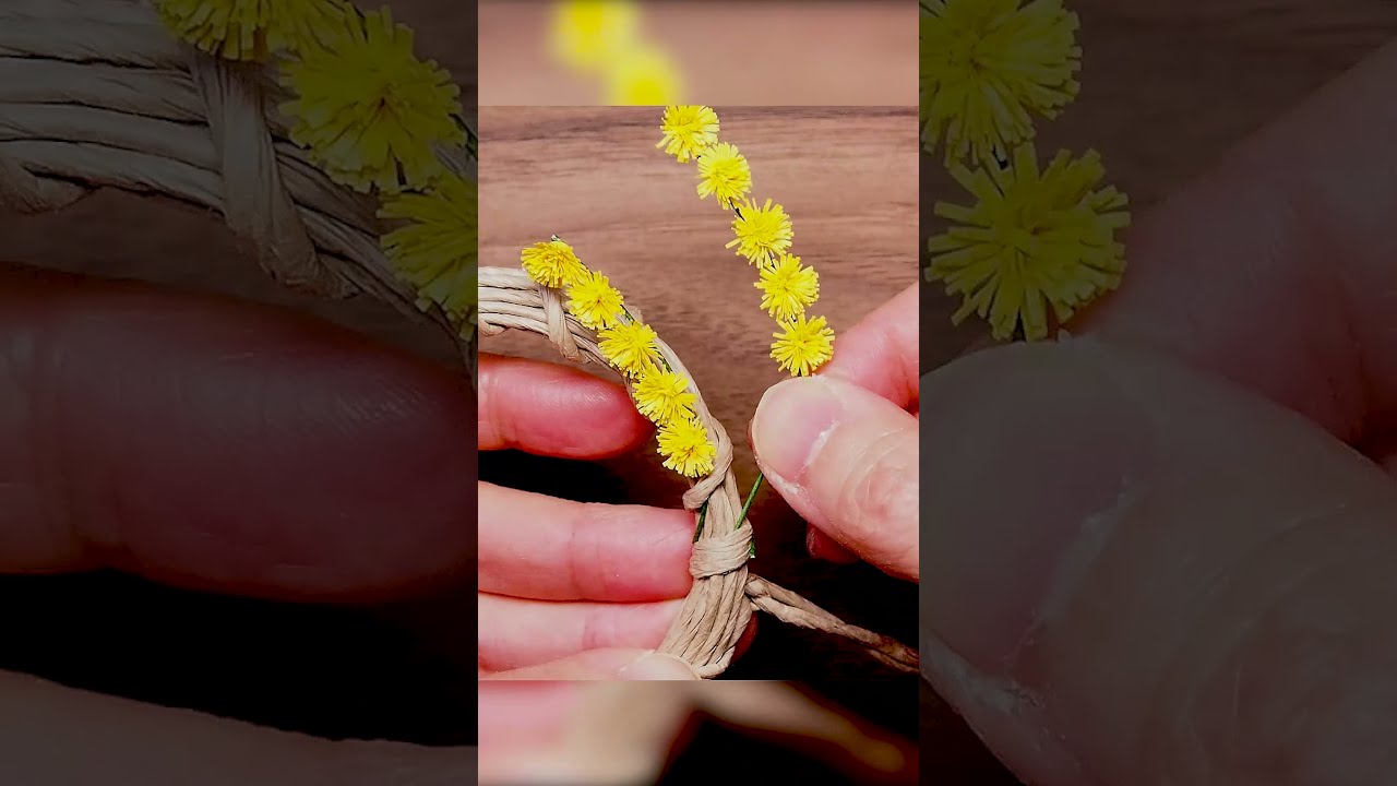 ハサミでチョキチョキ✂紙で作るミモザのリース - Paper Mimosa