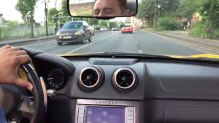 Racing through paris ferrari -