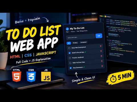 Building a To-Do List with JavaScript 🔥 | HTML + CSS + JS Project