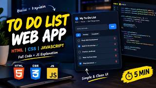 Building a To-Do List with JavaScript 🔥 | HTML + CSS + JS Project