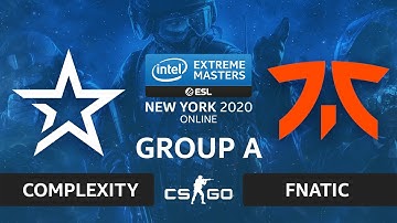 CS:GO - Fnatic vs. Complexity [Vertigo] Map 2 - IEM New York 2020 - Group B - EU