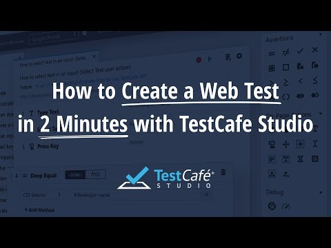 TestCafe Studio로 2 분 안에 웹 테스트를 만드는 방법