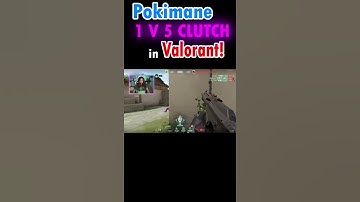 Pokimane 1V5 CLUTCH in Valorant! #shorts