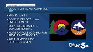 "Click It or Ticket": Largest Seat Belt Campaign Kicks Off Today