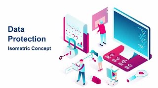 Data Protection - Isometric Concept After Effects Templates