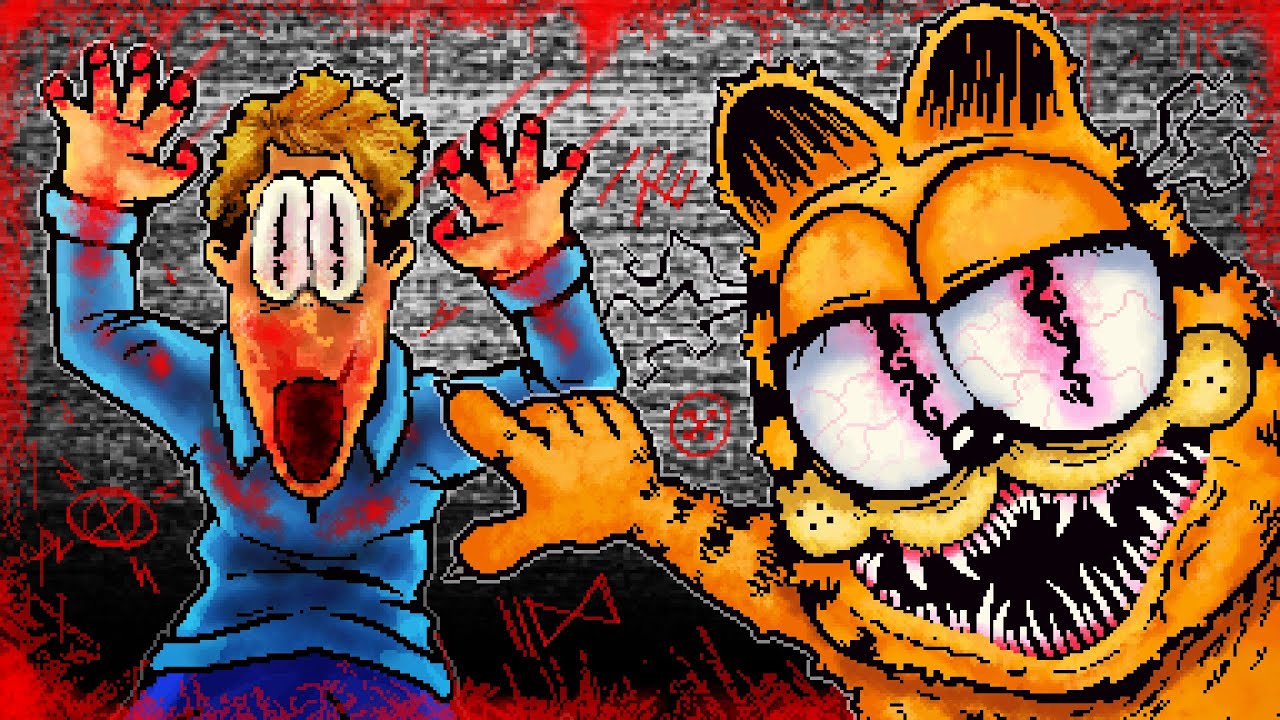 Garfield Gameboy'd Part 5/5 -   Creepy pictures, Garfield, Still  love her