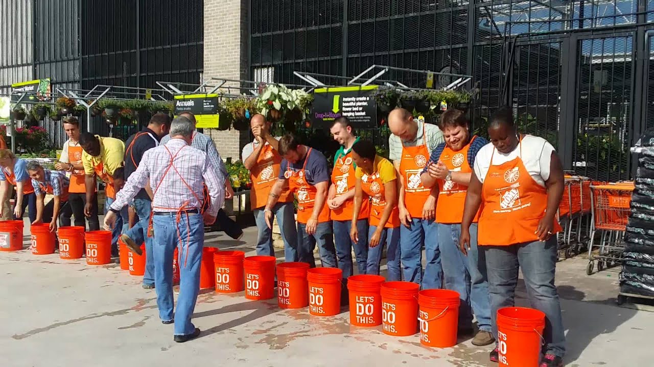 Home Depot 0204 ALS Ice bucket challenge! !! - YouTube