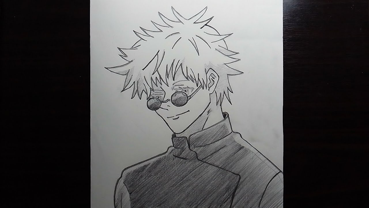 Gojo Satoru Drawing Easy tutorial - YouTube