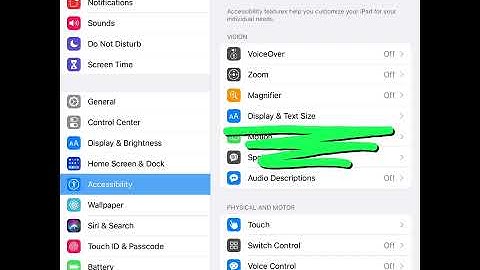 Display and Text Size on iPad